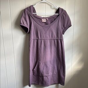 Juicy Couture Purple Hoodie Short Sleeve Dress